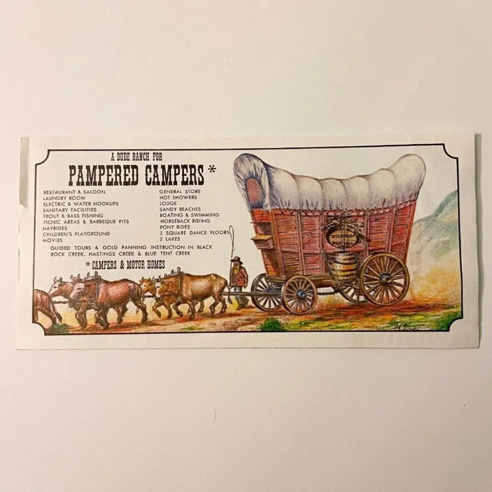 Vintage 1970s Dude Ranch For Pampered Campers Motor Homes California Brochure